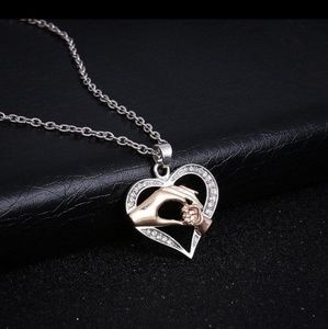 Mother/Mom/Child/Baby/Son/Daughter Heart Necklace
